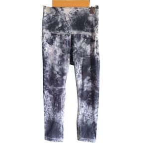 Lululemon Wunder Under Crop (Hi-Rise) Dual Shibori Antique White Baltic Grey 2‎